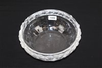Lot 1089 - Lalique crystal Messages bowl, the trim with...