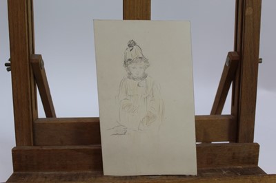 Lot 1710 - George Soper (1870-1942) pencil and ink drawing - Workhorse, 30cm x 28cm, together with an Eileen Alice Soper (1905-1990) pencil drawing - The Furry Hat, 18cm x 11cm, both unframed (2)  
Provenance...
