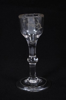 Lot 1926 - Georgian wine glass, c.1750