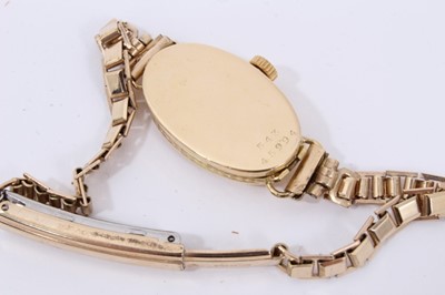 Lot 613 - 1920s ladies Rolex 18ct gold case wristwatch with Rolex Prima 15 jewel movement In oval 2ict gold case with Dublin import hallmarks for 1928.