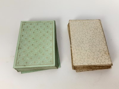 Lot 1939 - Two sets of 19th century playing cards, including a set without suits for a fancy game, published by Evans & Sons and with a portrait of the Queen, the other published by Hinckley & Co Hamburg