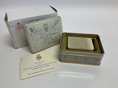 Lot 40 - The Wedding of Prince William to Katherine piece of cake in box