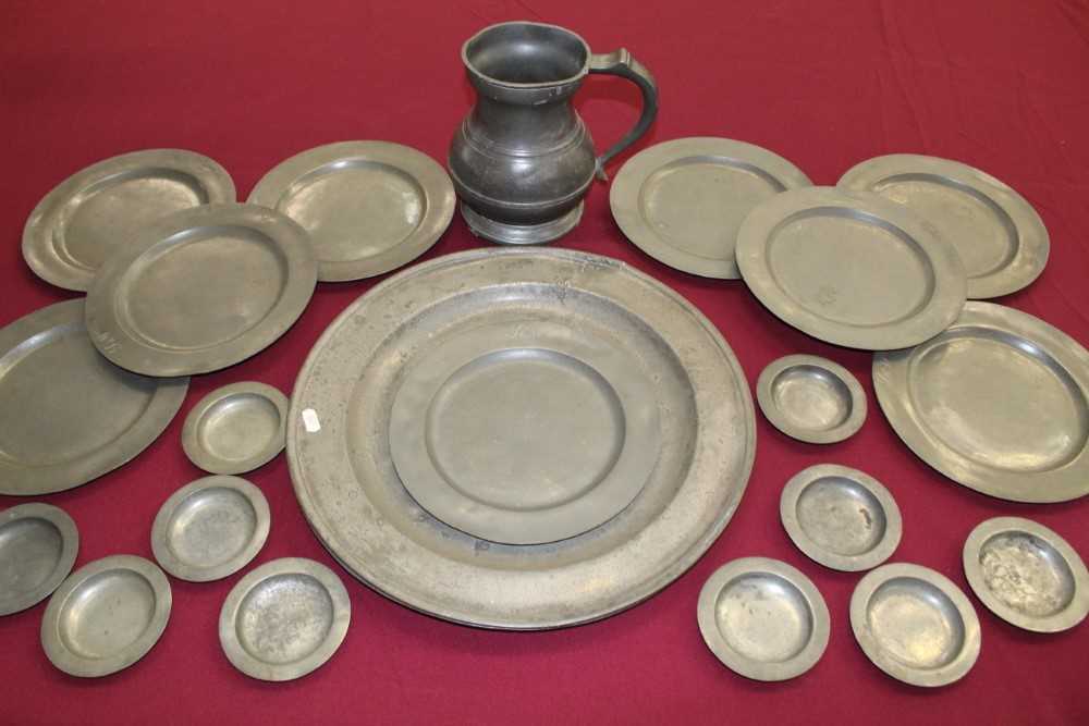 Lot 888 Good extensive collection of pewter