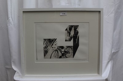 Lot 62 - Ron Sims (1944-2014) signed limited edition etching - Cycling WeiWei in China, 1/25, 23.5cm x 32cm in glazed frame