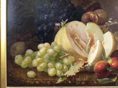 Lot 1147 - Eloise Harriet Stannard (1828-1915) oil on canvas, Peaches and grapes