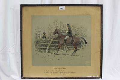 Lot 1044 - Snaffles, Charles Johnson Payne (1884-1967) hand coloured print - Not Taking Any, published by Fores 1913, 48cm x 52cm, in glazed frame