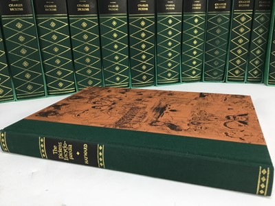 Lot 2002 - Collection of Charles Dickens books published by The Folio Society, in green slip cases, together with The Dickens Encyclopaedia, also Folio Society (16 vols)