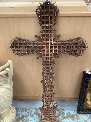 Lot 1520 - Antique Continental  iron crucifix