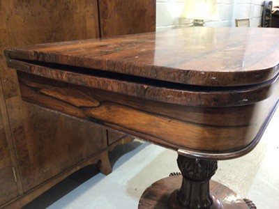Lot 983 - Rosewood card table