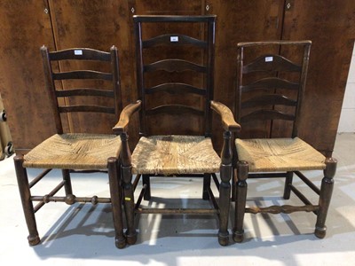Lot 985 - Cane chair and five other chairs