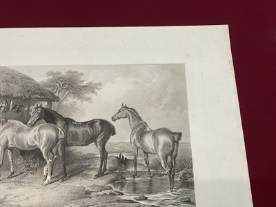 Lot 1029 - 19th century engraving by George Zobel after Sir Edwin Landseer - Hunters at Grass, published by Fishel, Adler & Co., 50cm x 66cm, unframed