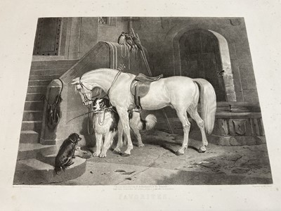 Lot 1028 - 19th century engraving by William Giller after Sir Edwin Landseer - Favorites, published by Hildesheimer & Co., 52cm x 66cm, unframed