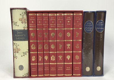 Lot 2009 - Jane Austen works, Folio Society 1975, in slip case, together with three further Jane Austen Folio Society books