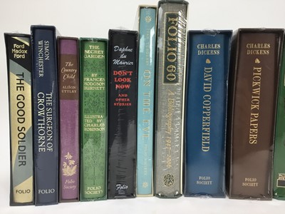 Lot 2011 - Twenty volumes of unopened Folio Society volumes, including Tolstoy, Dickens, du Maurier, Oscar Wilde