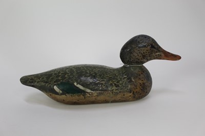 Lot 992 - Painted wooden decoy duck