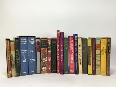 Lot 2015 - Twenty-one volumes of Folio Society books, including Wolfe, Trollope, Fielding, etc