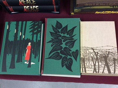 Lot 2016 - Twenty-three volumes of Folio Society books, including Tolstoy, Chekhov, Bronte, etc