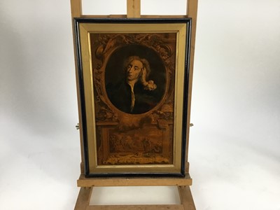 Lot 2019 - Jenny Simpson (1931-2020), Georgian-style glass pictures, framed and glazed - five portraits