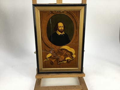 Lot 35 - Jenny Simpson (1931-2020), Georgian-style glass pictures, framed and glazed - five portraits