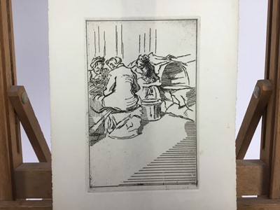 Lot 287 - Therese Lessore (1884-1945) group of five unsigned drypoint etchings