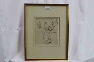Lot 33 - Early 20th , English School, pencil sketches - 'Mr C's Boot', sketches verso, 20cm x 17cm, in glazed gilt frame