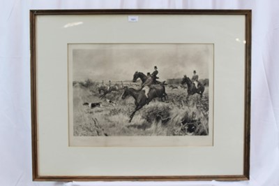 Lot 70 - Thomas Blinks (1860-1912) three signed photogravures - Hunting Scenes, 40cm x 57cm, in glazed frames