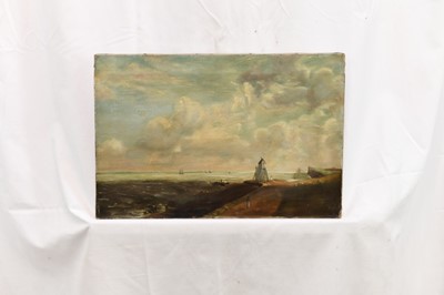 Lot 1148 - After John Constable (1776-1837) oil on canvas - Harwich Lighthouse, 30.5cm x 45.5cm, unframed  
NB: Constable painted at least three versions of 'Harwich Lighthouse'