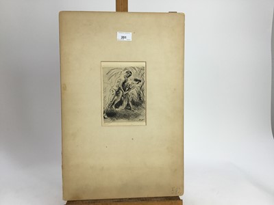 Lot 201 - Max Slevogt (1868-1932) etching - Two figures, signed 15 x 11cm
