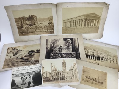 Lot 204 - Group of Grand Tour sepia photographs, together with a mid 20th century Bullfighting photograph