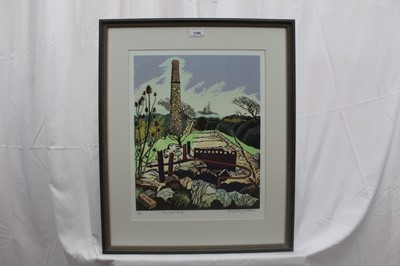 Lot 137 - Penny Berry Paterson (1941-2021) signed limited edition colour linocut - No Longer Busy, 10/30, 45cm x 36cm in glazed frame