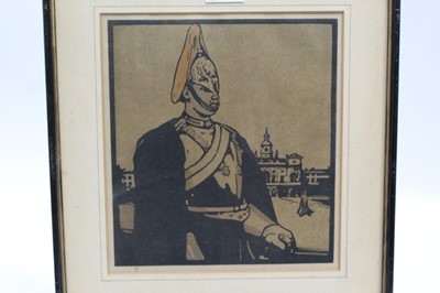 Lot 1349 - Sir William Nicholson (1872-1949) coloured lithograph - The Guardsman, in glazed frame