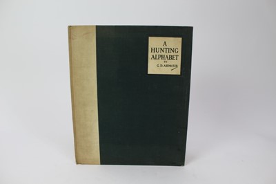 Lot 979 - G.D. Armour- A Hunting Alphabet, first published 1929 by London Country Life Ltd., with green and cream cloth cover