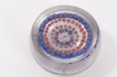 Lot 903 - Early 20th century Baccarat glass paperweight dated 1849