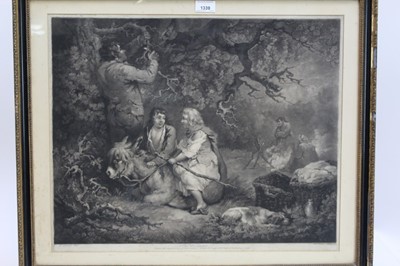 Lot 1339 - Late 18th century mezzotint by W. Ward after George Morland - The Woodcutter, published 1792 by Orme, 47cm x 57cm, in glazed frame