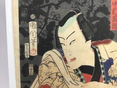 Lot 181 - Tokohara Kunichika (1835-1900) woodblock print