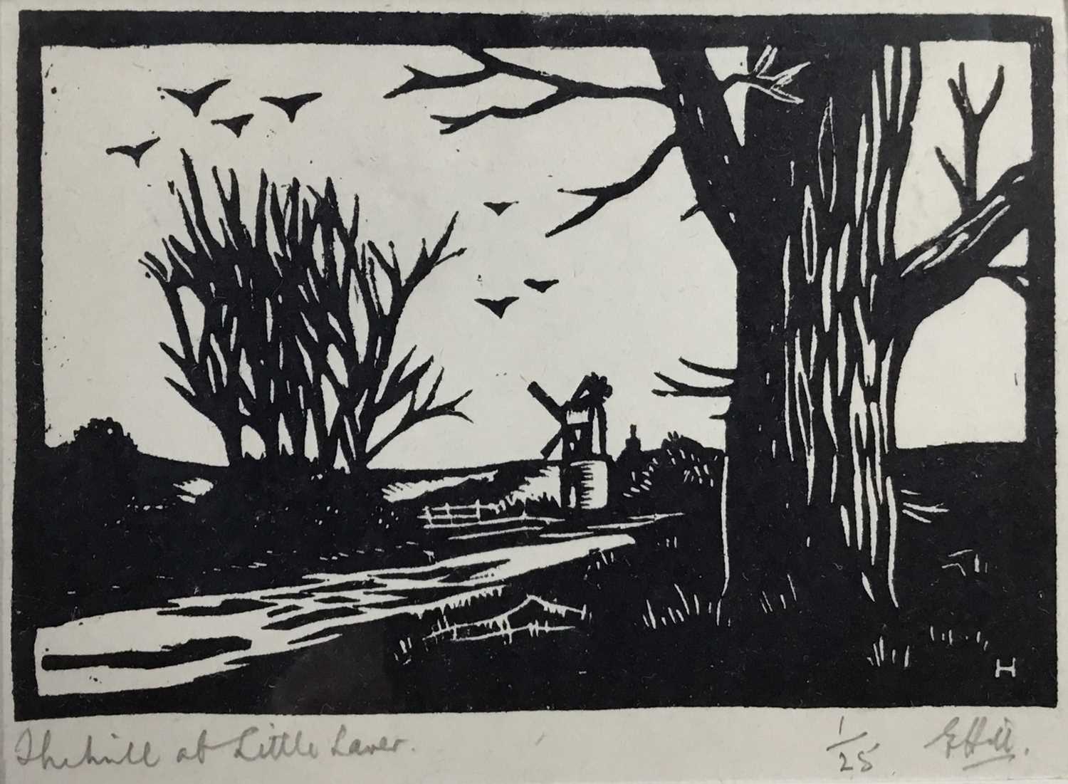 Lot 207 - Woodblock print- The Mill at Little Laver,