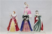 Lot 1122 - Set of four Royal Doulton Queens of The Realm...