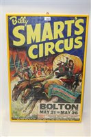 Lot 1900 - Vintage Billy Smart's Circus poster for Bolton...