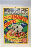 Lot 1901 - Vintage Billy Smart's Circus poster for...