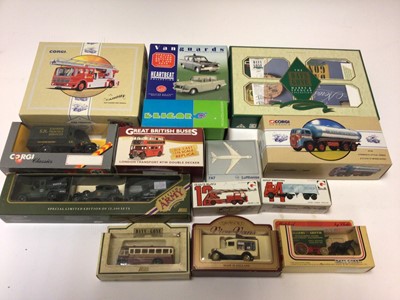 Lot 2288 - Diecast boxed selection of various manufacturers including Corgi, Dinky, Vanguards, Burago etc (QTY)