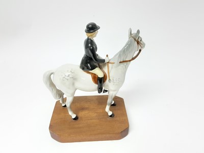 Lot 1108 - Beswick horse with female rider, on plinth base