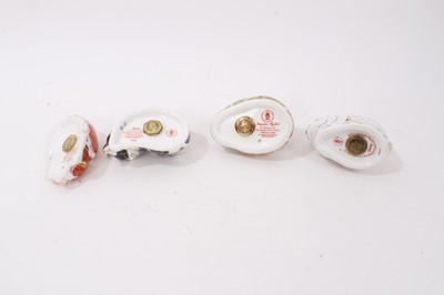 Lot 1133 - Four Royal Crown Derby paperweights - Puppy, Misty, Bunny and Meadow Rabbit