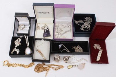 Lot 269 - Group silver and other costume jewellery