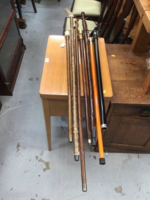 Lot 62 - Group of seven assorted walking sticks