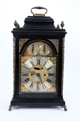 Lot 704 - Good quality George III ebonised bracket clock by Cleland & Mollison, Edinburgh