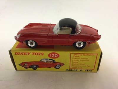 Lot 2312 - Dinky Jaguar "E" Type No.120, boxed