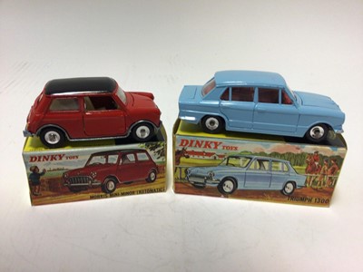 Lot 2334 - Dinky Triumph 1300 No. 162, Morris Mini Minor No.183., both boxed (2)