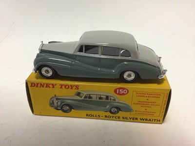 Lot 2343 - Dinky Rolls Royce Silver Wraith No. 150, boxed