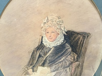 Lot 98 - English School, Mid 19th century, watercolour and body colour, two portraits - Mary Dicker, born May 13. 1793, the second described in a later hand verso as Rebecca, daughter of John and Mary Davis...
