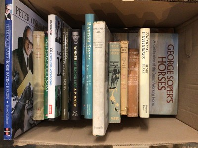 Lot 240 - Box of assorted racing and sporting related books